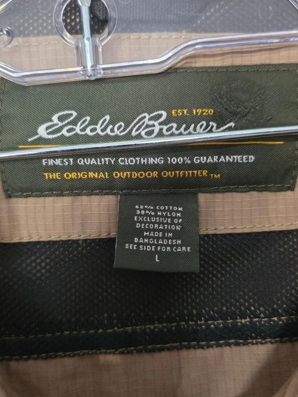 Eddie Bauer men's utility outdoor vest Fishing Camping Hunting sz Large